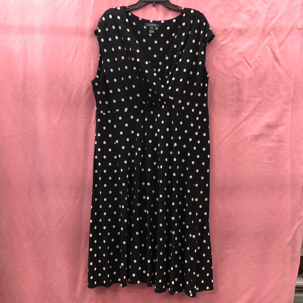 Lauren Ralph Lauren v-neck polka dot Dress